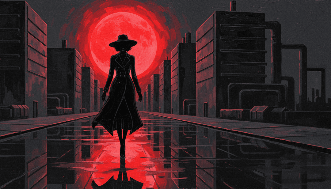 受歌曲歌词启发的月夜、狼人和激情拥抱的视觉场景