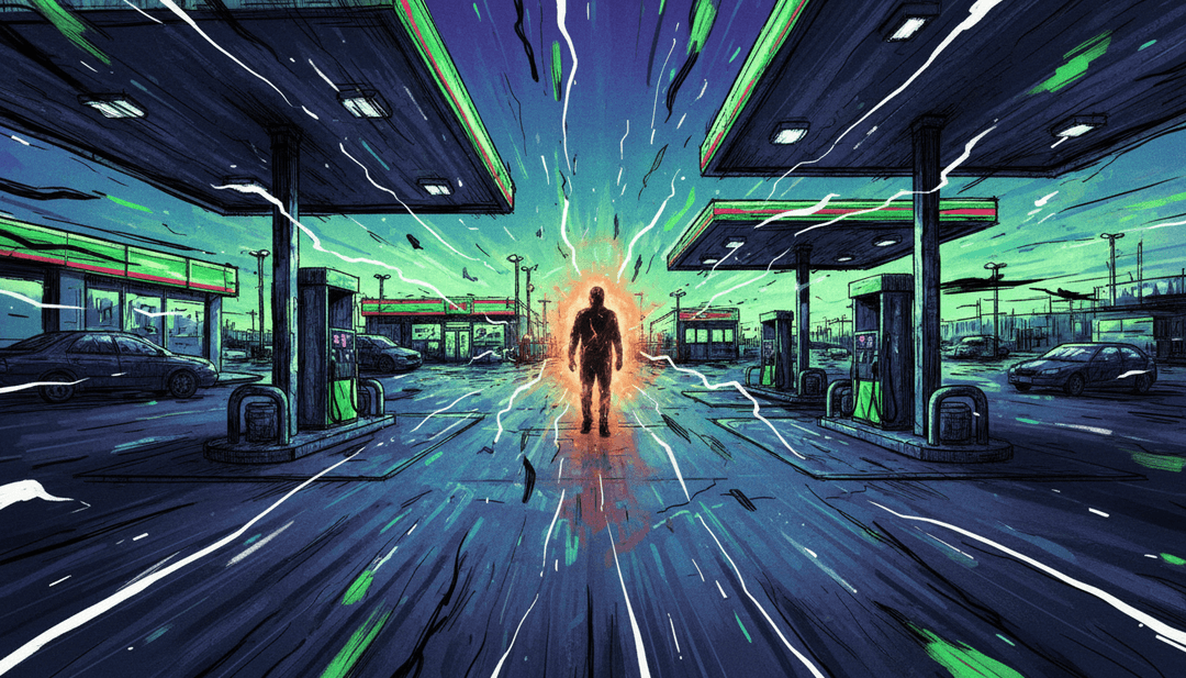 freebeat.ai का यूजर इंटरफेस जो Gas Station Love के लिए म्यूजिक वीडियो निर्माण दिखा रहा है