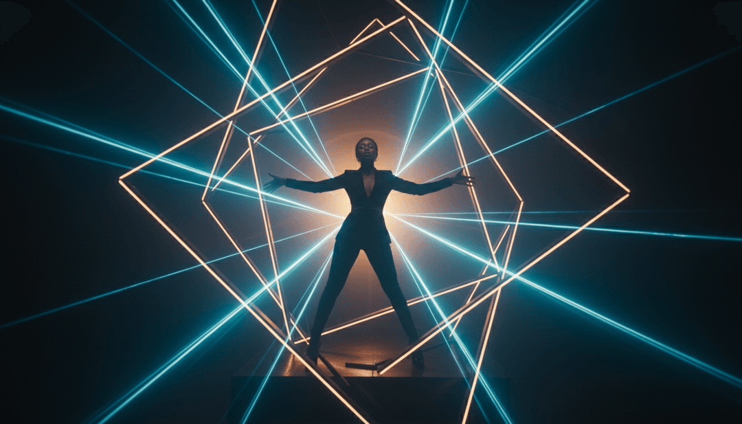 노래 가사에서 영감을 받은 접힌 청바지와 도시의 추억을 시각화한 이미지