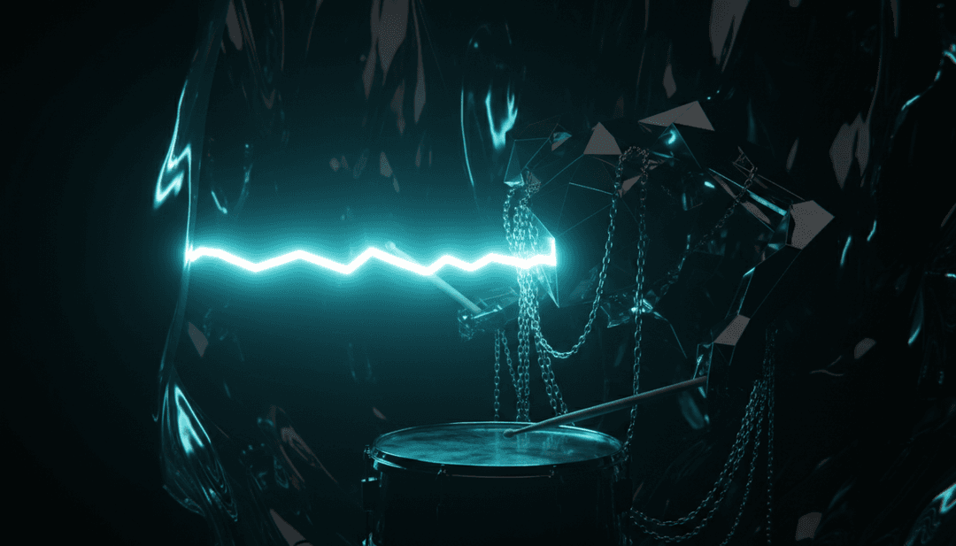 Escenas dinámicas mostrando símbolos de lujo como anillos de diamantes, champán y autos elegantes sincronizados con el ritmo musical