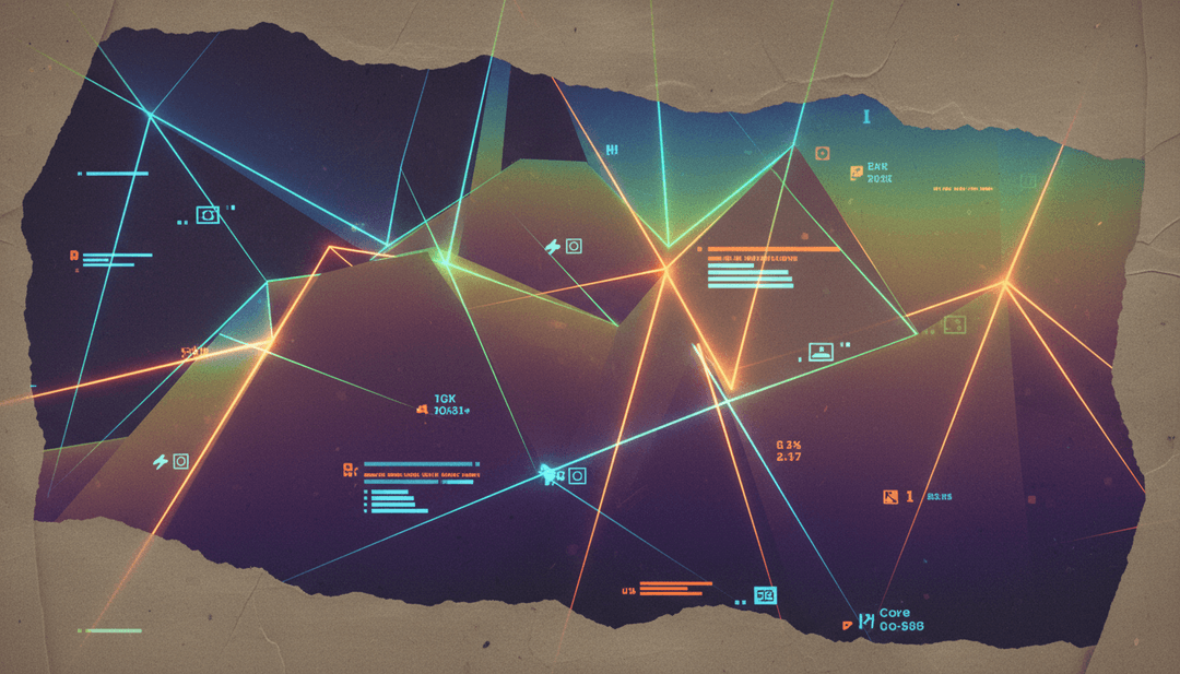 Nali 的歌曲 'Crossfaded' 的 AI 概念視覺化，展示抽象情感與節奏