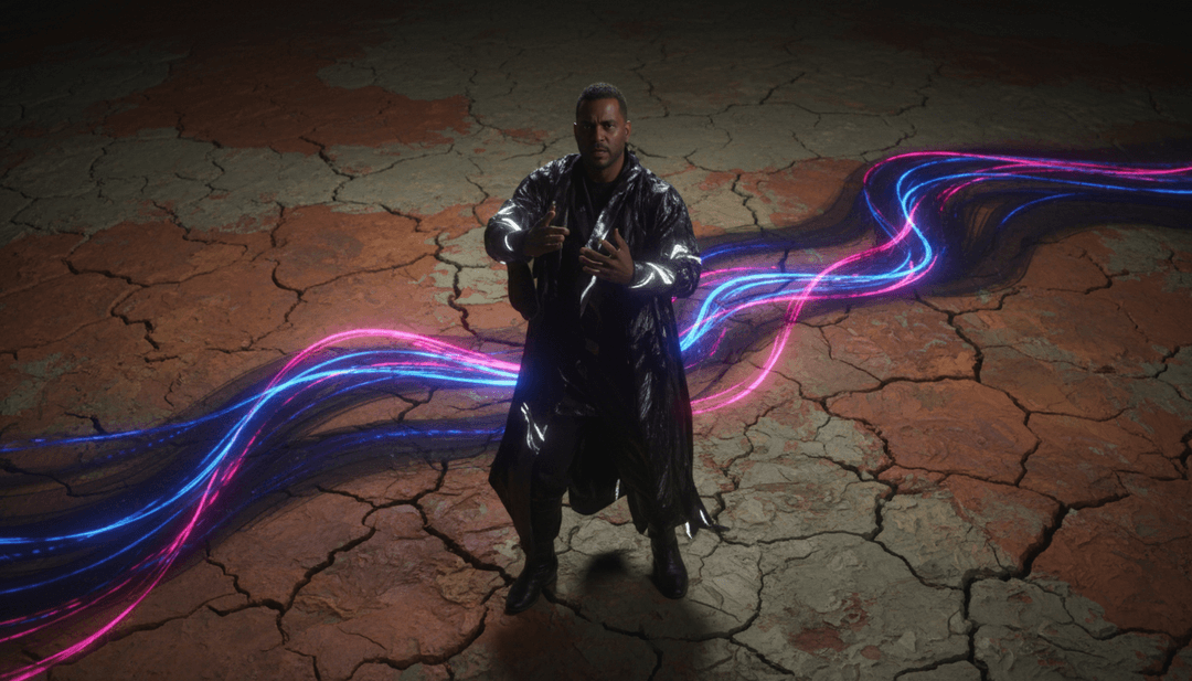 动态 AI 生成场景，反映 Kane Brown 的《Unspoken》的节奏与情绪。