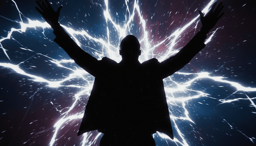 Visualizzazione astratta di vibrazioni di musica gospel edificante con luce radiante e motivi spirituali