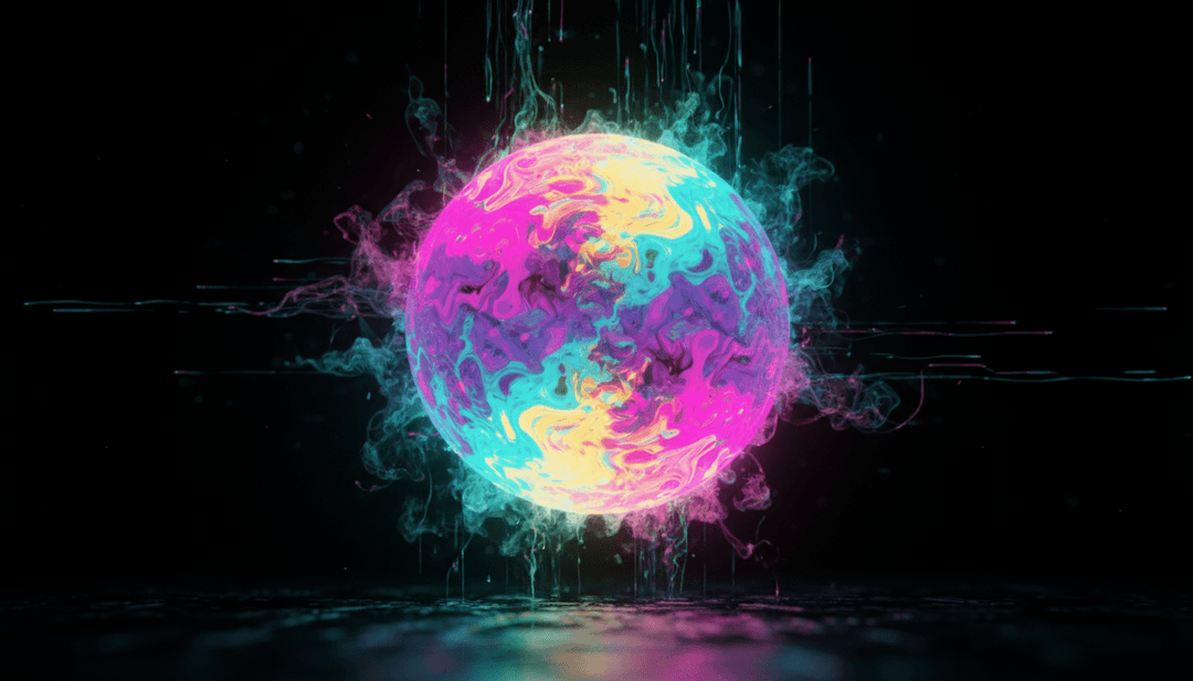 AI 對一束輝煌光芒灑落寧靜海面之視覺詮釋，靈感來自 Blood Orange 的『Vivid Light』歌詞