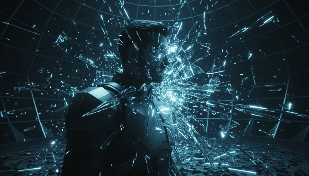 Visualização abstrata da IA analisando ondas musicais e letras para 'Do What I Say'