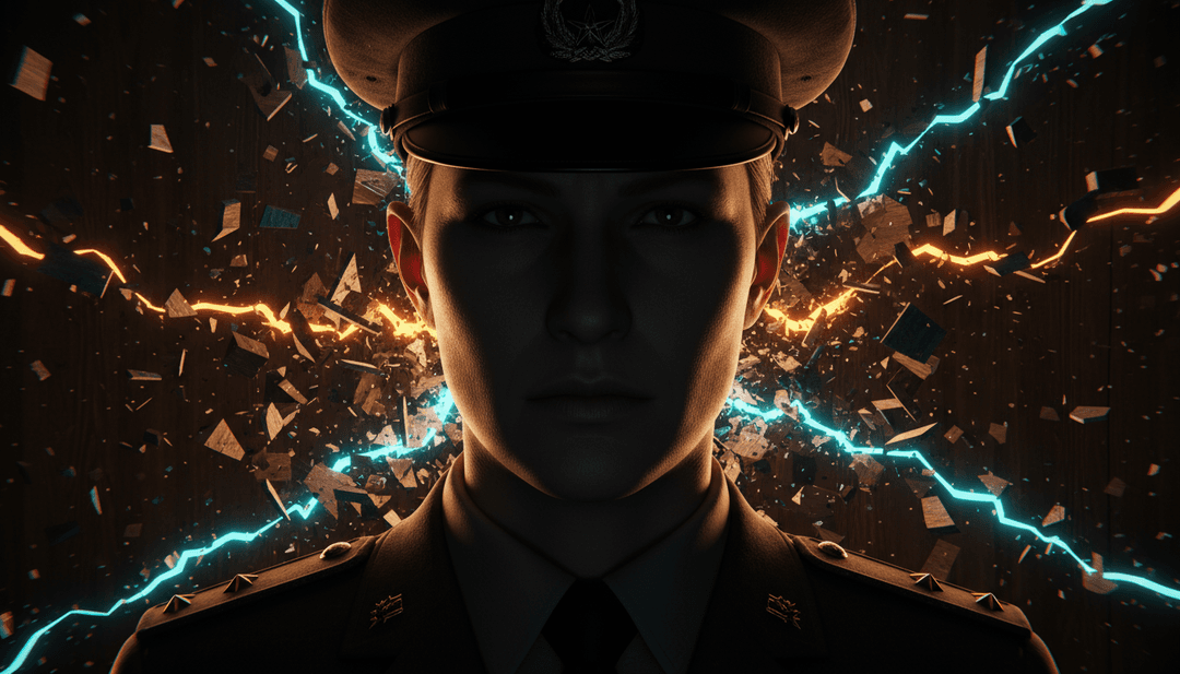 Visuais dinâmicos mostrando cores vibrantes e formas abstratas sincronizadas com o ritmo da música