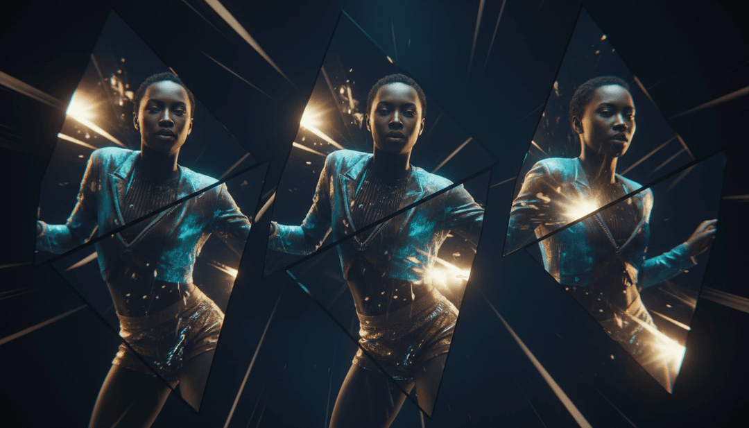 融合夜晚城市景觀與空靈光影效果的動態場景，靈感來自 'Hvn High'