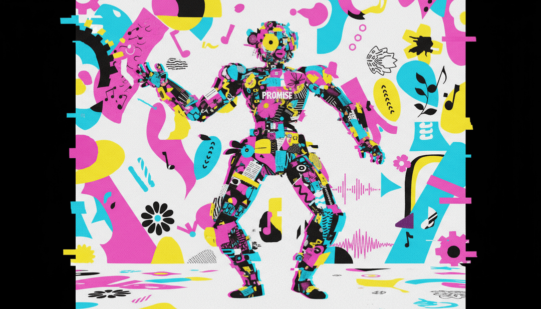 反映电子节拍与J-Pop美学融合的动态数字场景