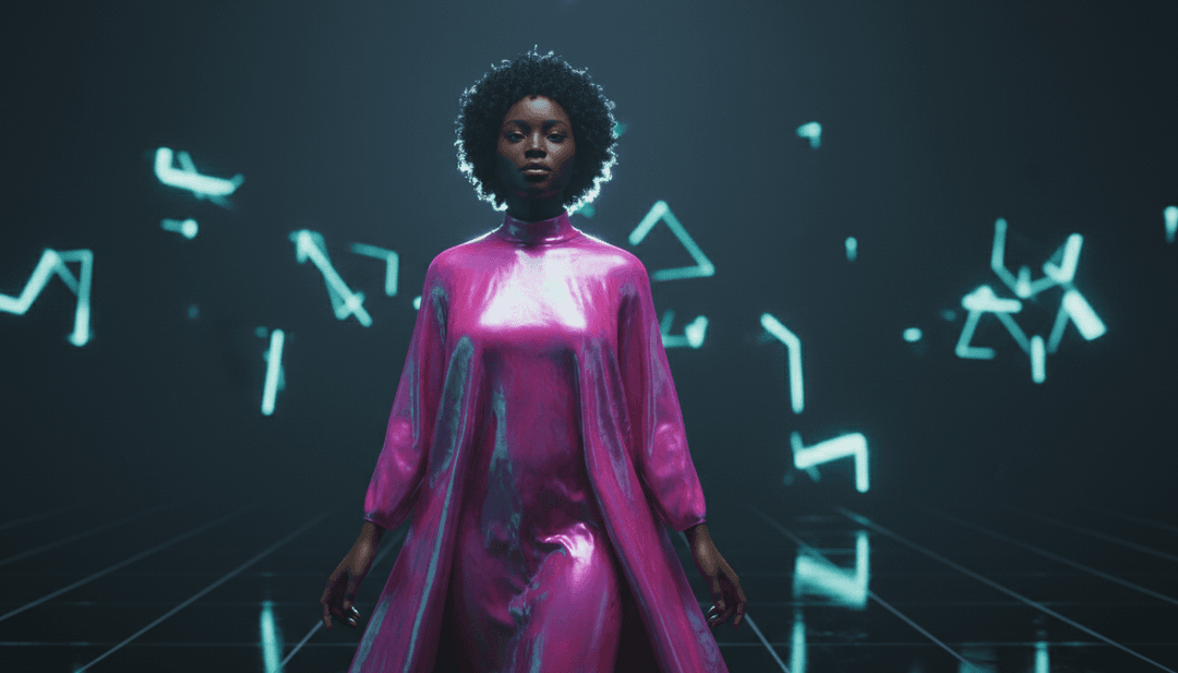 AIデジタルアートと融合したソウルフルな音楽波の抽象的なビジュアライゼーション