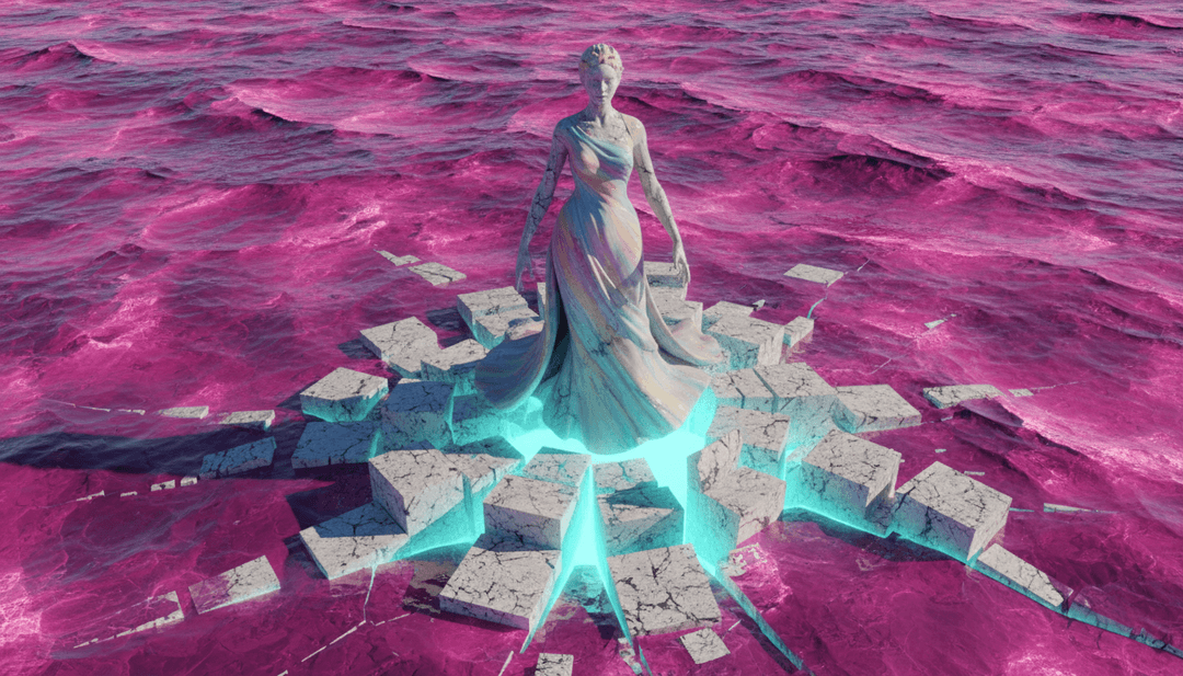 감성적인 가사와 어우러진 일렉트로닉 댄스 음악 파동의 추상적 시각화