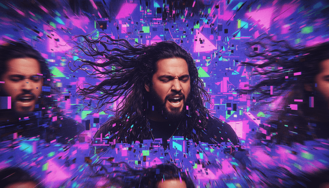 एक उपयोगकर्ता लैपटॉप पर freebeat.ai के साथ जुड़ा, 'The Door' के लिए संगीत वीडियो बना रहा है