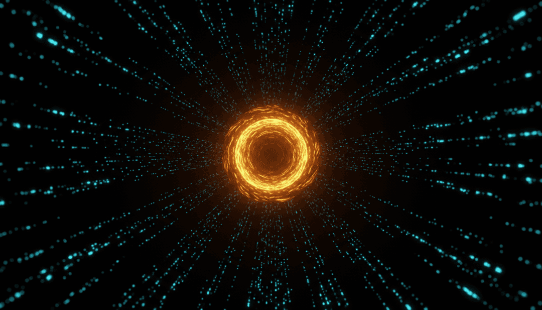 Representação abstrata da vida e sonhos em movimento rápido através de visuais gerados por IA