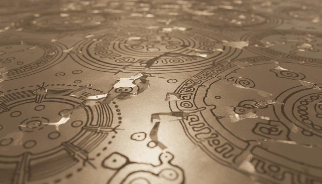 Abstrakte digitale Kunst, die die emotionale Tiefe von BUCKSHOT von Graham Barham symbolisiert