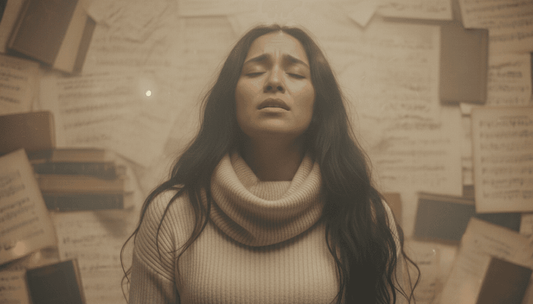 एक जीवंत फ्लैमेंको नर्तकी की सिल्हूट जो मेक्सिकन सांस्कृतिक रूपांकनों के साथ जुड़ी है, गीत के मेल को दर्शाती है।