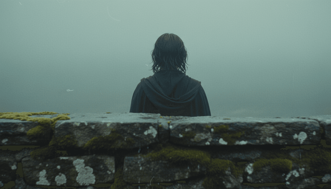 KI interpretiert die emotionale Tiefe eines Country-Pop-Songs in einer ruhigen Parklandschaft