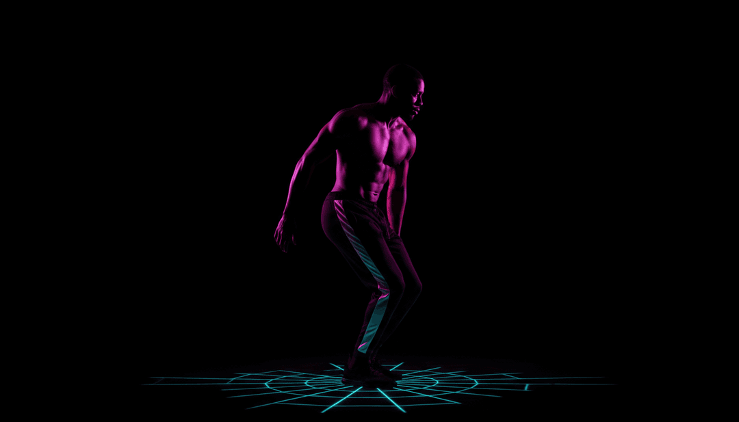 Visualizzazione concettuale AI dell'energia vibrante della musica elettronica dance