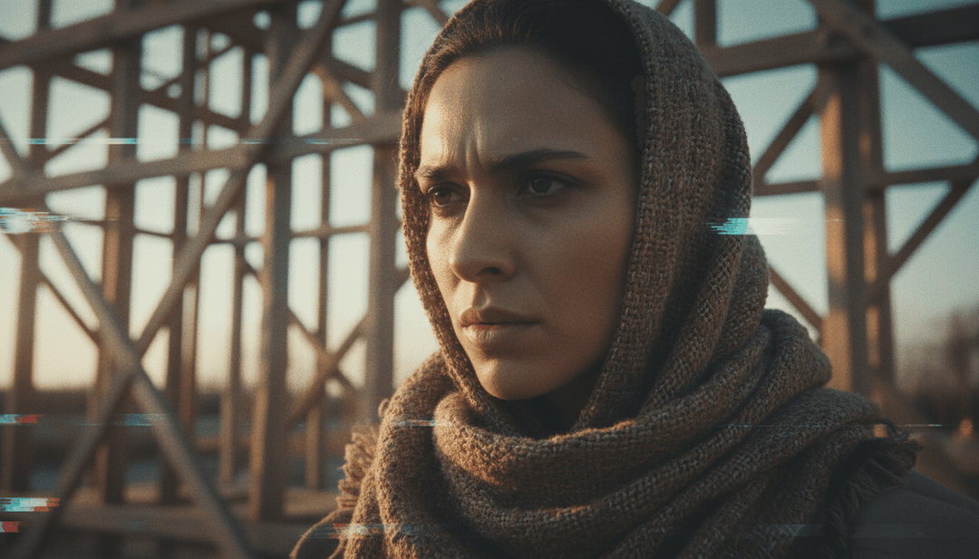 इलेक्ट्रॉनिक संगीत और AI रचनात्मकता के संलयन का प्रतिनिधित्व करता अमूर्त डिजिटल कला