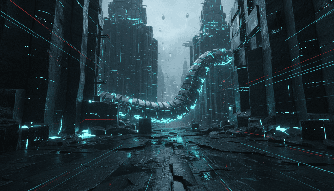 象征 AI 对科技音乐能量解读的抽象数字艺术