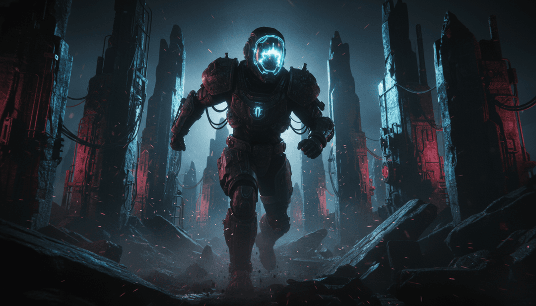 与电子音乐节拍同步的霓虹灯未来城市景观