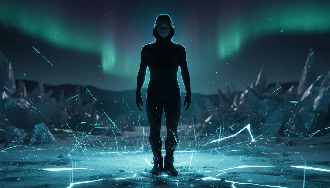 电子节拍与 AI 解析同步的抽象视觉化