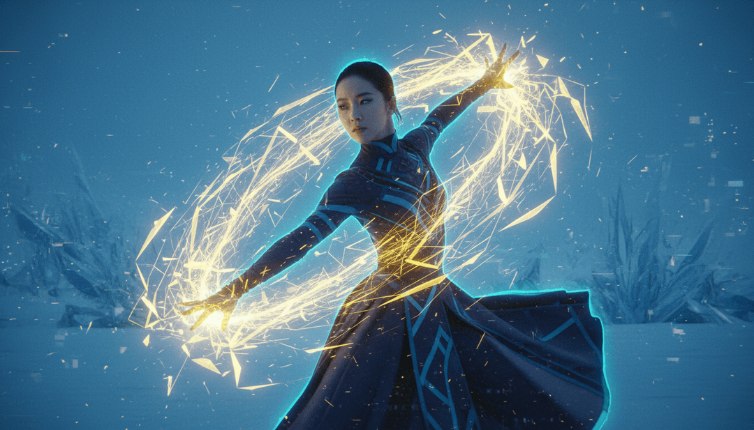 受歌词启发的雨与宇宙多彩数字场景