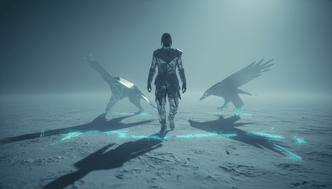 抽象数字艺术，展现嘻哈节奏与 AI 创意的融合