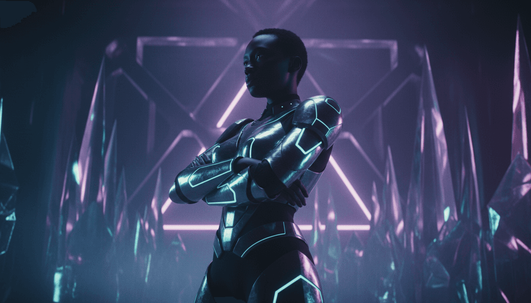 संगीत तरंगों का सारांश जो रंगीन अफ्रीकी पैटर्न के साथ मिल रहा है