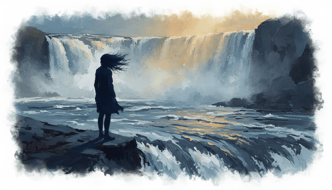 Arte digital abstracto que representa la profundidad emocional de las letras de 'Evangeline'