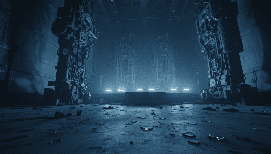 Visual urbani dinamici con ombre e luci che riflettono la cultura Hip Hop.