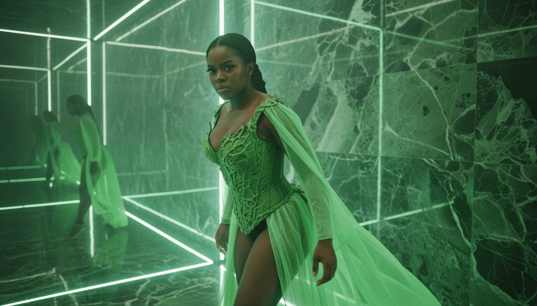 Cardi B와 Megan Thee Stallion의 WAP의 생생한 에너지와 가사를 분석하는 AI 일러스트