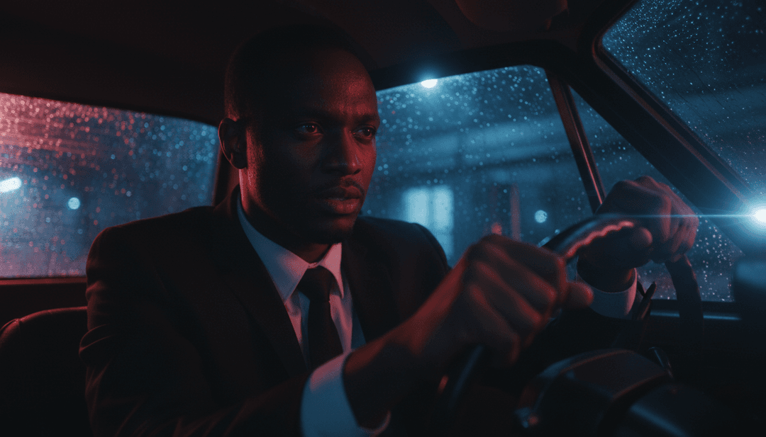 抽象霓虹城市景象，展現 Blinding Lights 的充沛能量氛圍