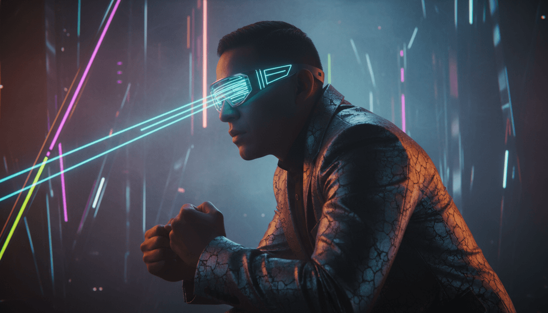 AI가 해석한 DÁKITI의 리듬과 분위기의 추상적 시각 표현