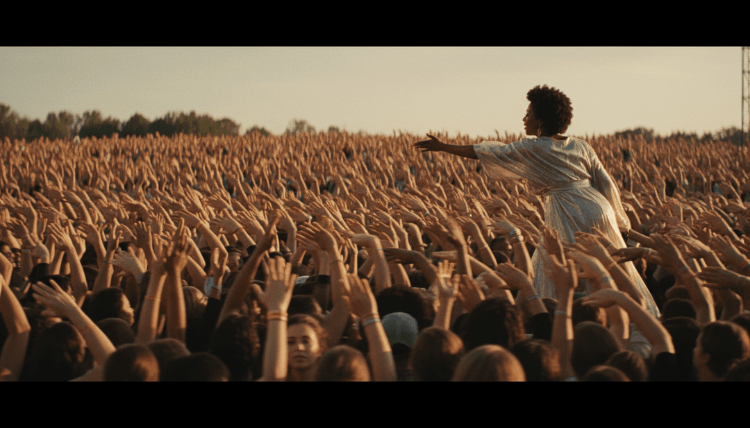 展現 Mariah Carey 聖誕金曲節奏與歌詞的動態視覺場景