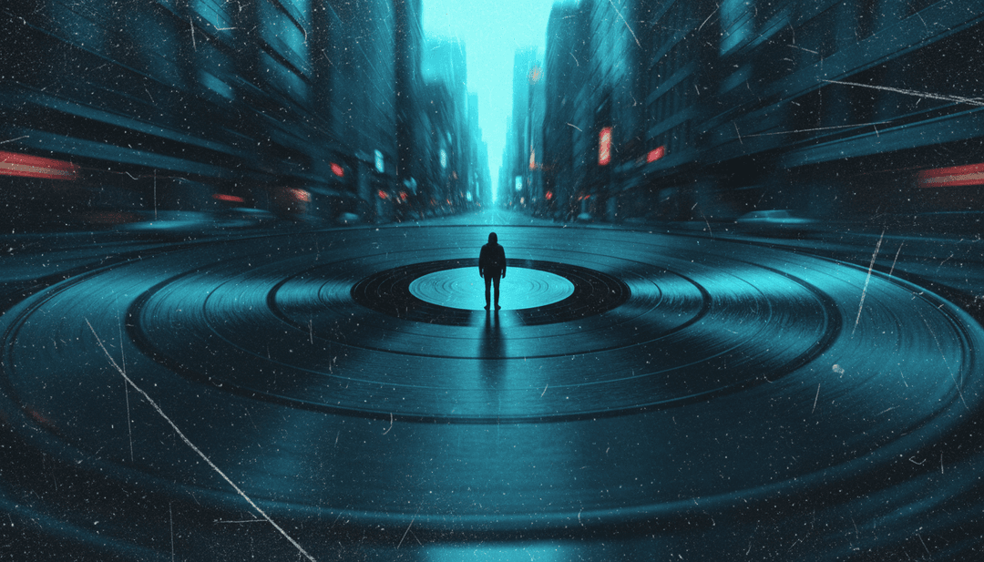 Kreativer Künstler, der freebeat.ai auf einem Laptop nutzt, um ein Musikvideo zu erstellen