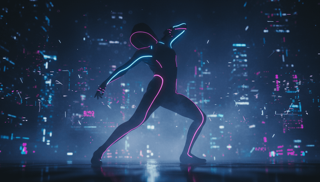 Goosebumps - Remix की लयबद्ध बीट्स और बोलों से प्रेरित दृश्य, जिनमें गतिशील शहरी और इलेक्ट्रॉनिक तत्व शामिल हैं