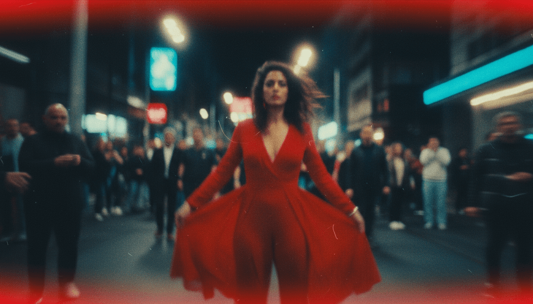 इलेक्ट्रॉनिक डांस संगीत बीट्स और जीवंत दृश्यों के साथ रंगीन एनिमेटेड दृश्य