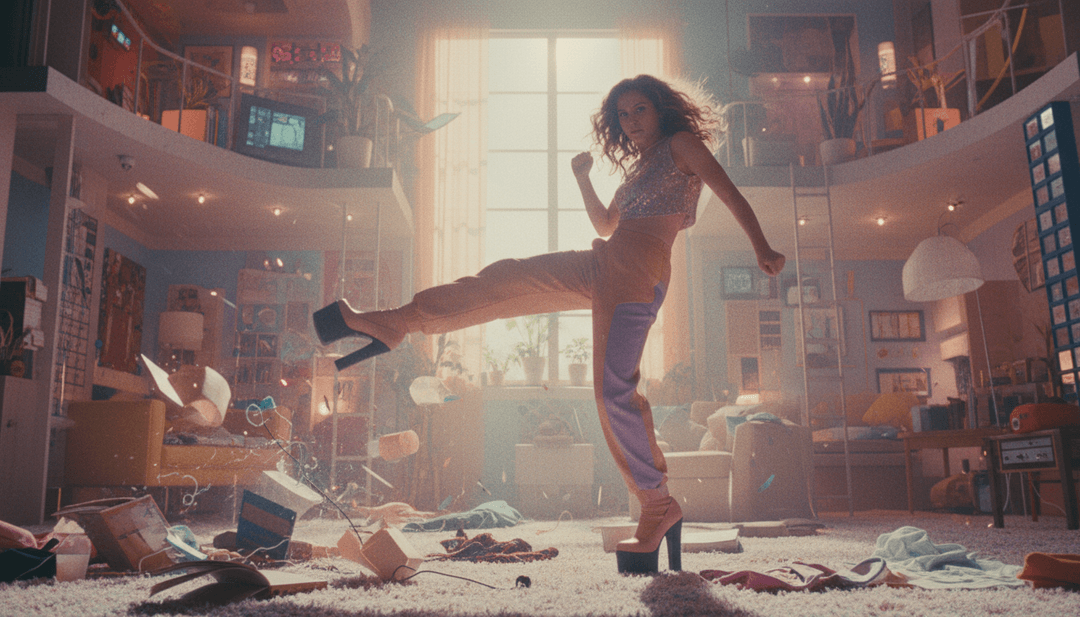 色彩繽紛的動畫場景，反映歌曲節奏與歌詞細節，搭配動態舞蹈與都市視覺效果。