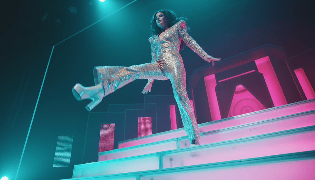 freebeat.ai 使用者介面，展示輕鬆生成 Sabrina Carpenter 的 'Manchild' 音樂影片。