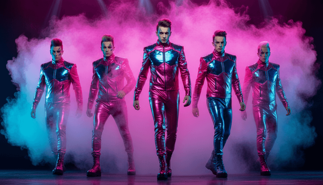 Scènes de paysages urbains vibrants générées par IA synchronisées avec les rythmes et harmonies vocales de Soda Pop