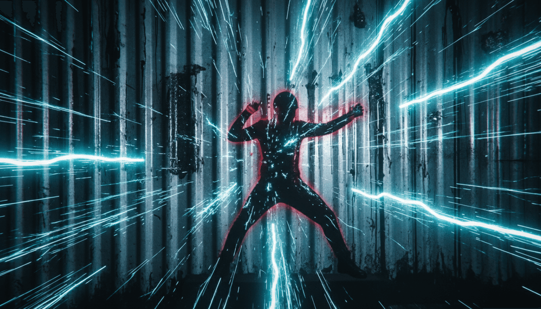 노래에서 영감을 받은 카우보이, 먼지 나는 길, 야생 풍경의 역동적인 장면