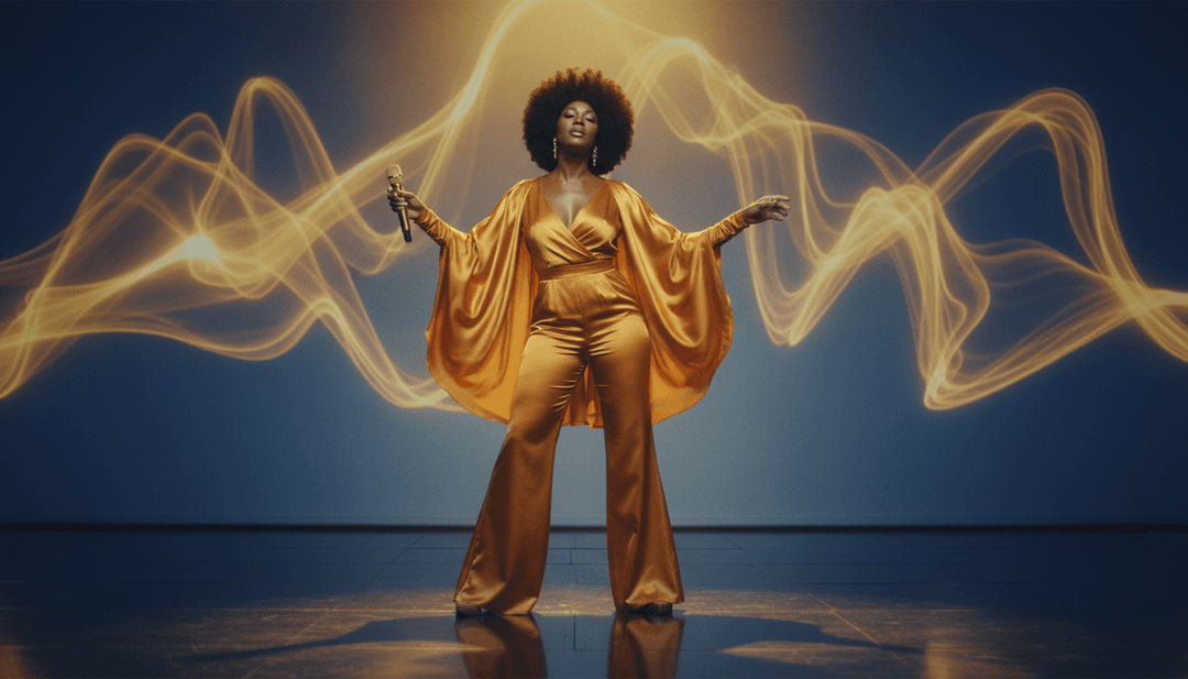 Scène montrant un parc urbain serein au crépuscule avec des lumières douces et un couple marchant main dans la main