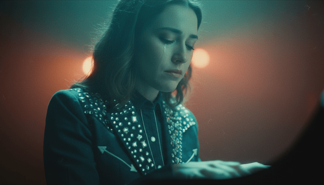 Szene mit einer 737, die hoch über dem texanischen Himmel fliegt, während Sterne funkeln