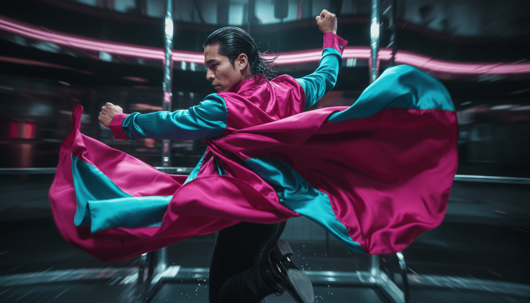 舞动的剪影与发光卡牌的动态场景，象征歌曲主题。