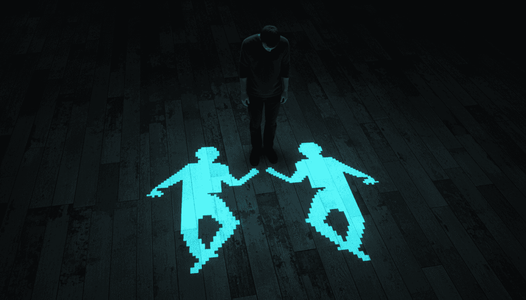 动态视觉展示舞厅变为空墙，象征变化与记忆。