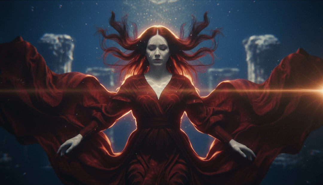 'Sienna' by The Marías की अलौकिक मूड को दर्शाते हुए अमूर्त ड्रीम जैसे दृश्य