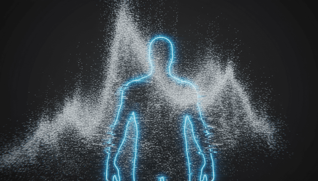 PIXELATED KISSES의 우울하고 분위기 있는 톤을 표현한 추상 디지털 아트