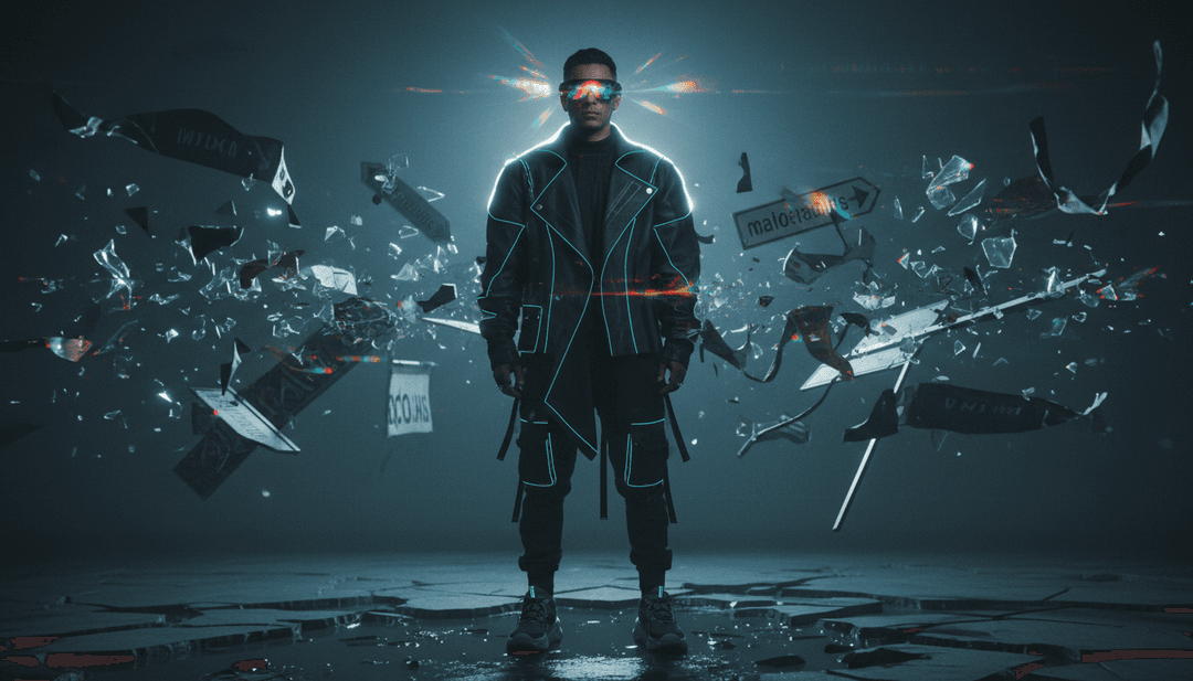 Visualização abstrata representando a profundidade emocional da canção /Lentes de Neton Vega