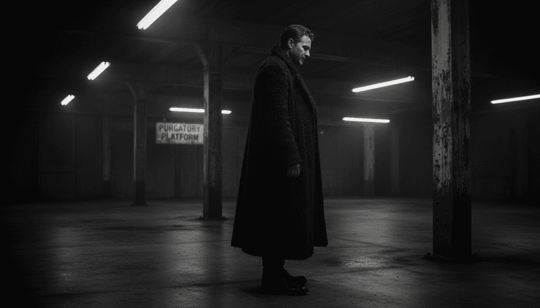 KI-Visualisierung emotionaler Tiefe, inspiriert von den Texten von 'SORRY' von NF und James Arthur