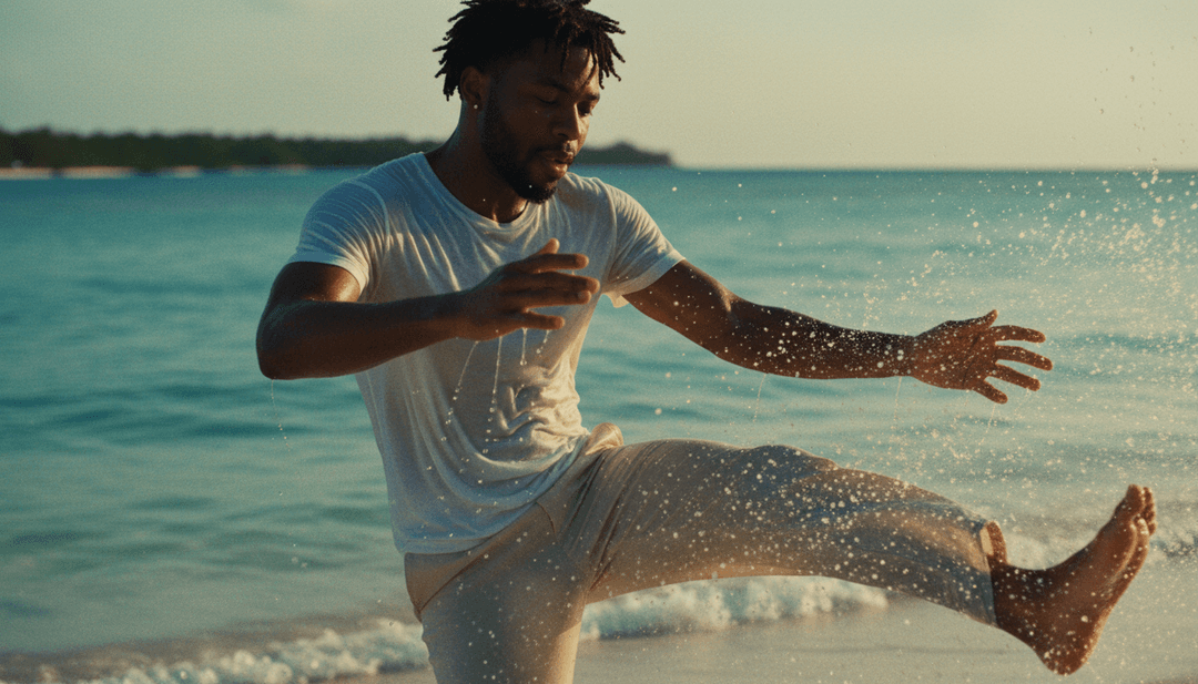 Afrobeats 節奏與情感歌詞融合成鮮豔色彩的抽象視覺化