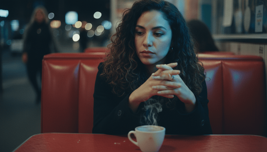 इलेक्ट्रॉनिक बीट्स और गीतात्मक भावनाओं के मेल को दर्शाने वाली सार डिजिटल कला।